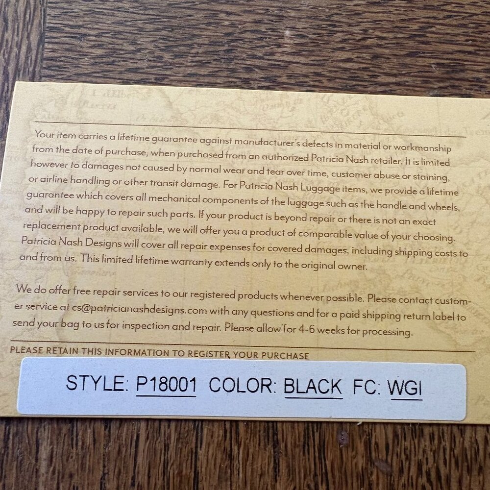 Patricia Nash Black Leather Tote with Gold Stud Accents - Picture 5 of 5